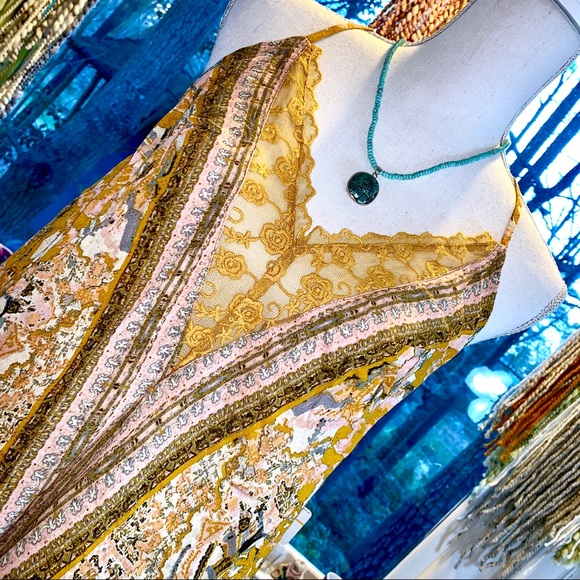 Free People Love Bird Printed Mini Dress in Rose - Picture 5 of 8